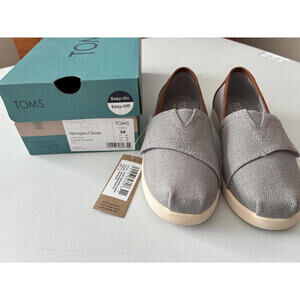TOMS Youth Alpargata Classic Youth Shoes Size 12 Gray and Brown     SH03